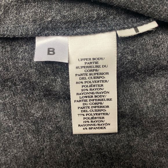 Ann Taylor Upper Black Lower Gray Body Long-sleeve Shirt Size Small - Picture 7 of 8